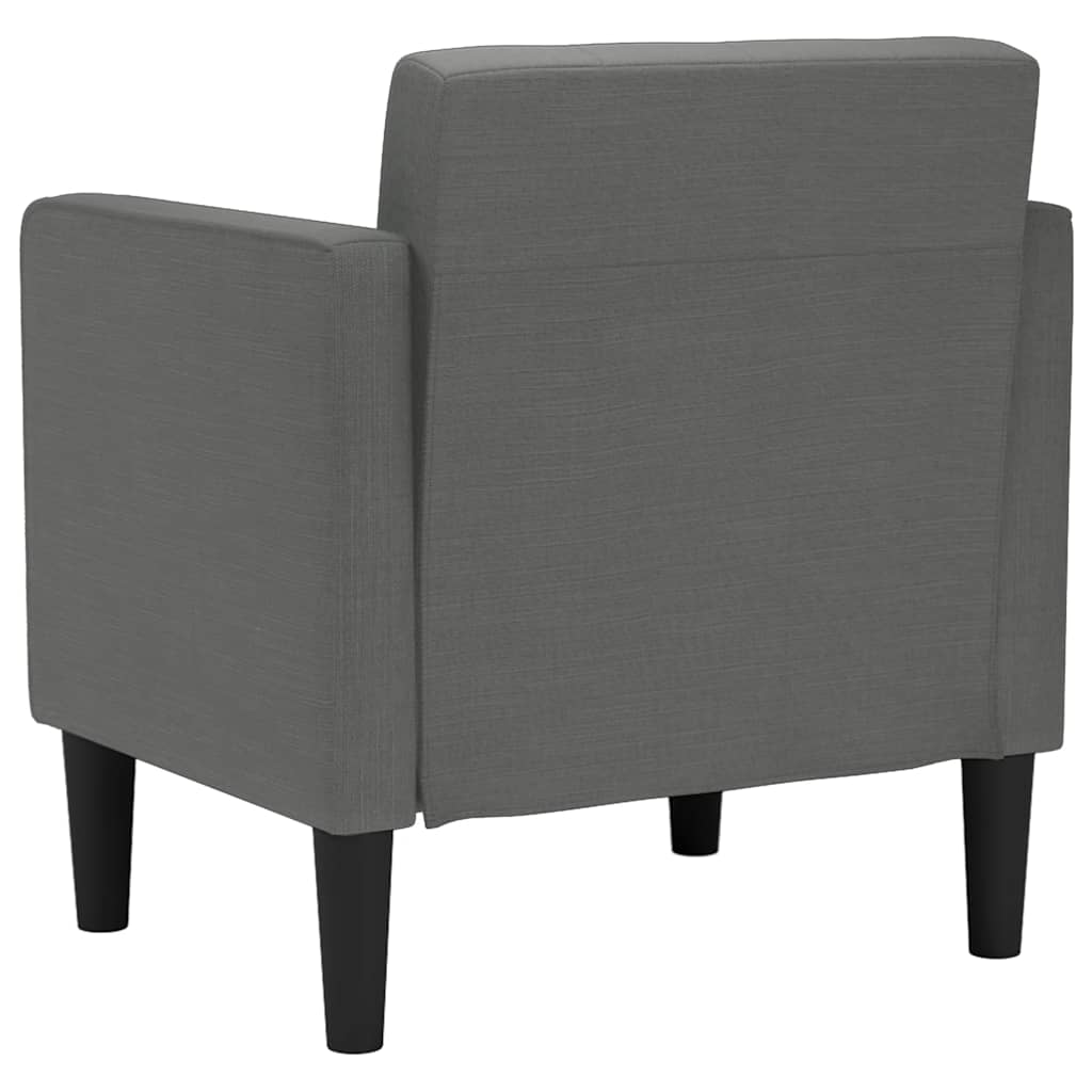 vidaXL Sofa Fotel z Podłokietnikami Ciemnoszary 53 cm Tkanina
