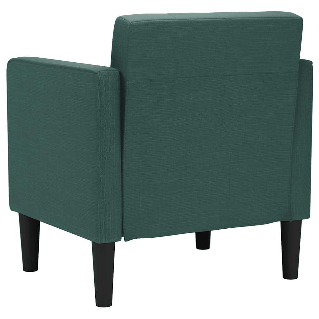 vidaXL Sofa Fotel z Podłokietnikami Ciemnozielony 53 cm Tkanina