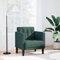 vidaXL Sofa Fotel z Podłokietnikami Ciemnozielony 53 cm Tkanina