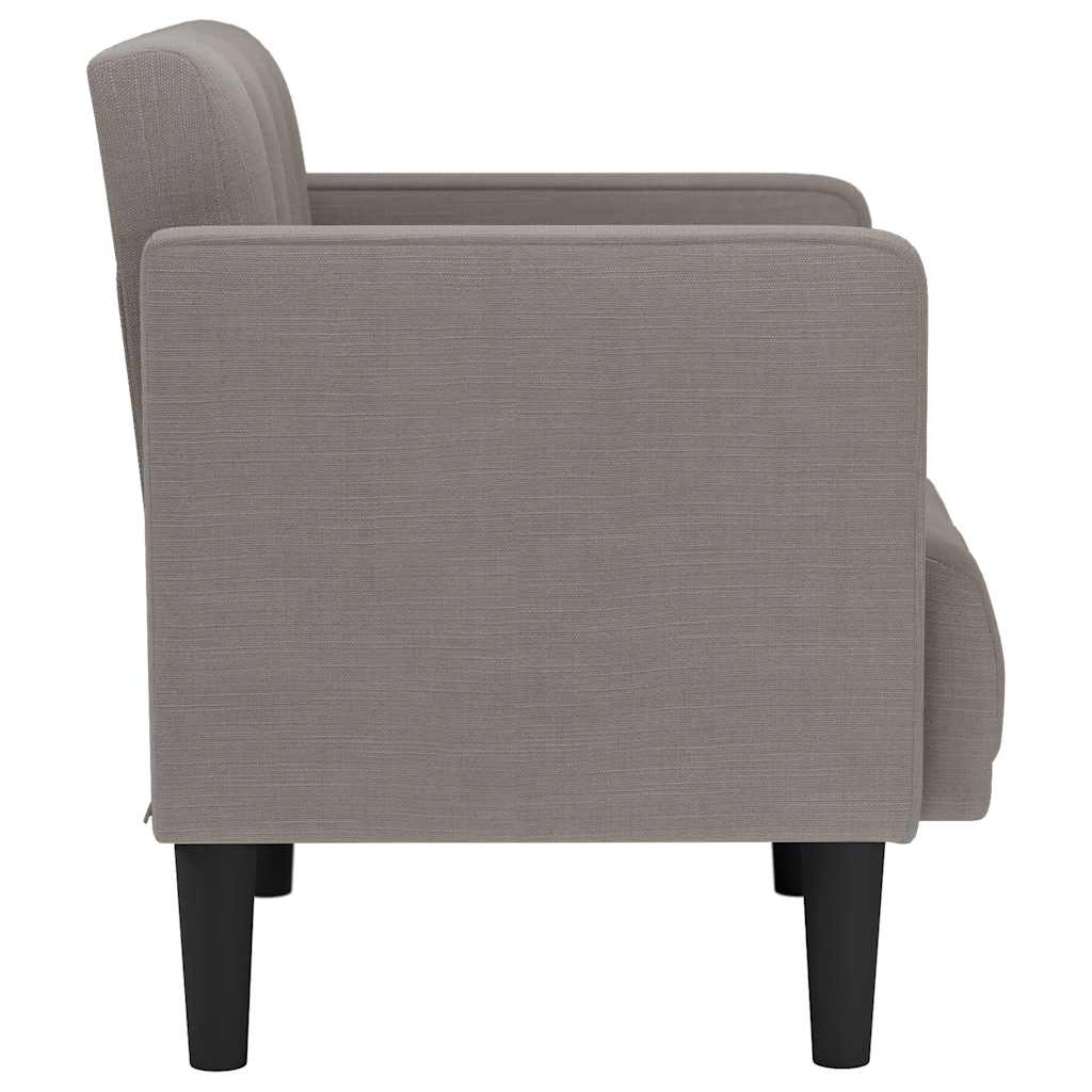 vidaXL Sofa Fotel z Podłokietnikami Taupe 53 cm Tkanina