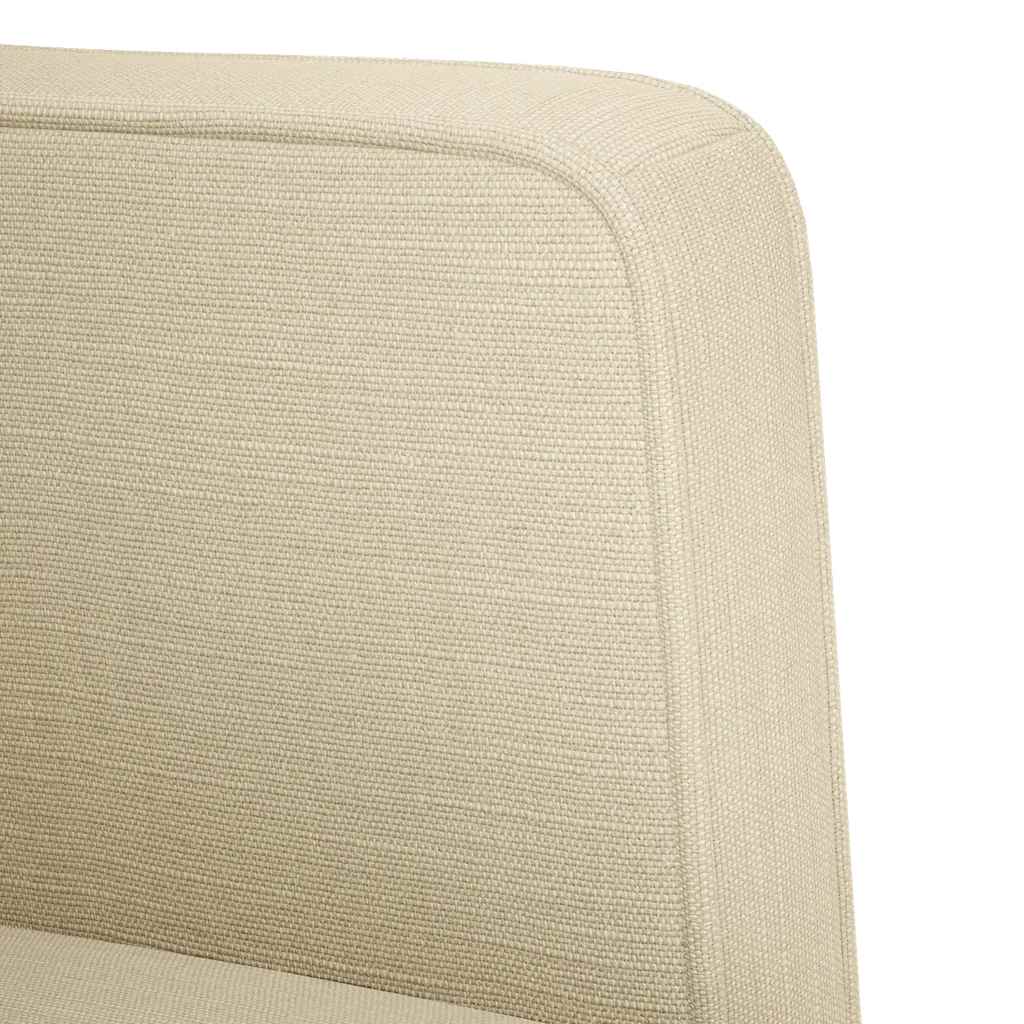 vidaXL Sofa Fotel z Podłokietnikami Kremowy 53 cm Tkanina