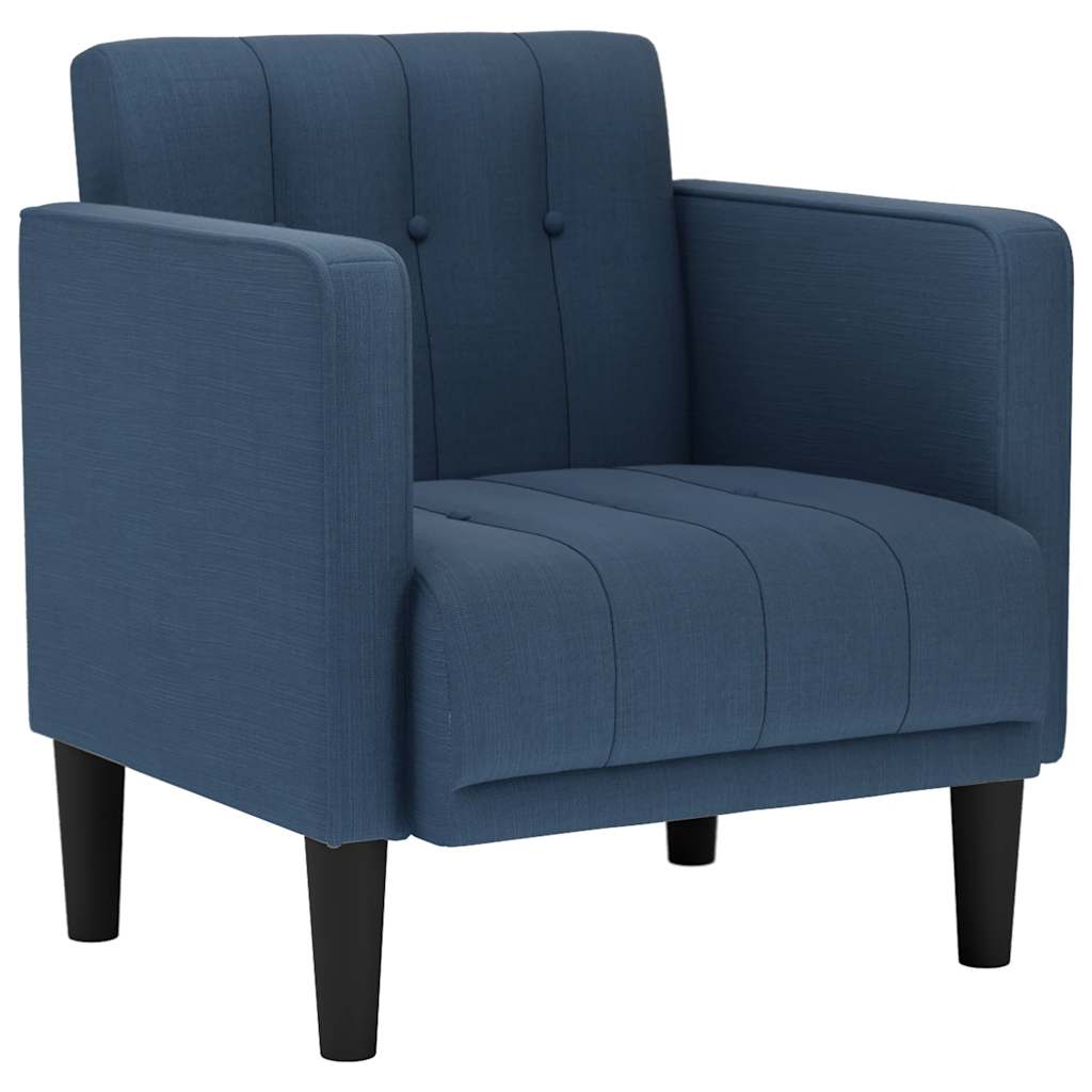 vidaXL Sofa Fotel z Podłokietnikami Niebieski 53 cm Tkanina