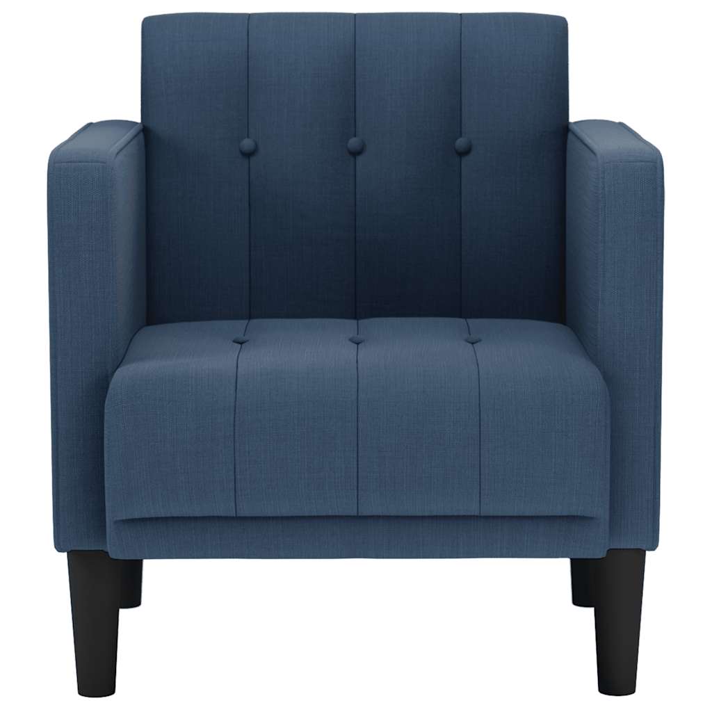 vidaXL Sofa Fotel z Podłokietnikami Niebieski 53 cm Tkanina