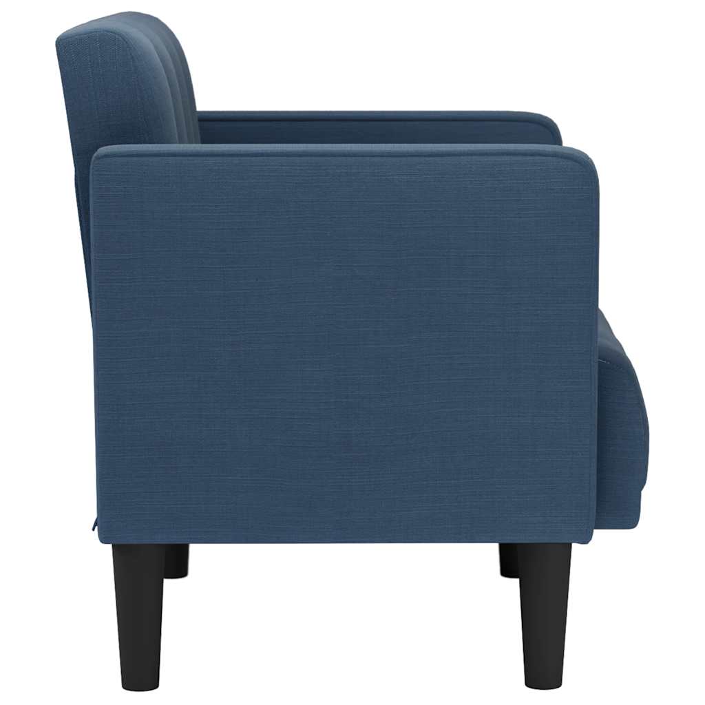 vidaXL Sofa Fotel z Podłokietnikami Niebieski 53 cm Tkanina