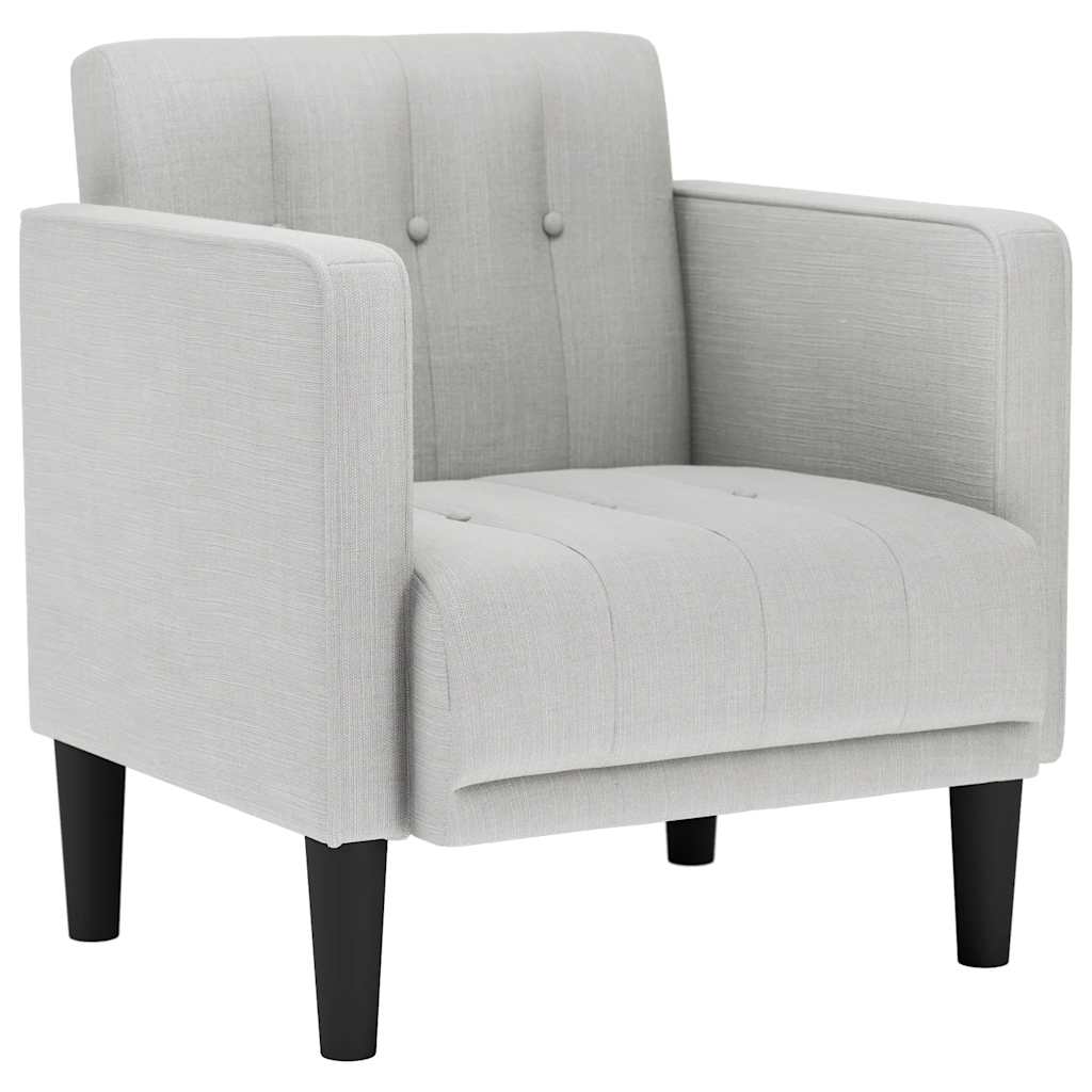 vidaXL Sofa Fotel z Podłokietnikami Cloud Grey 53 cm Tkanina