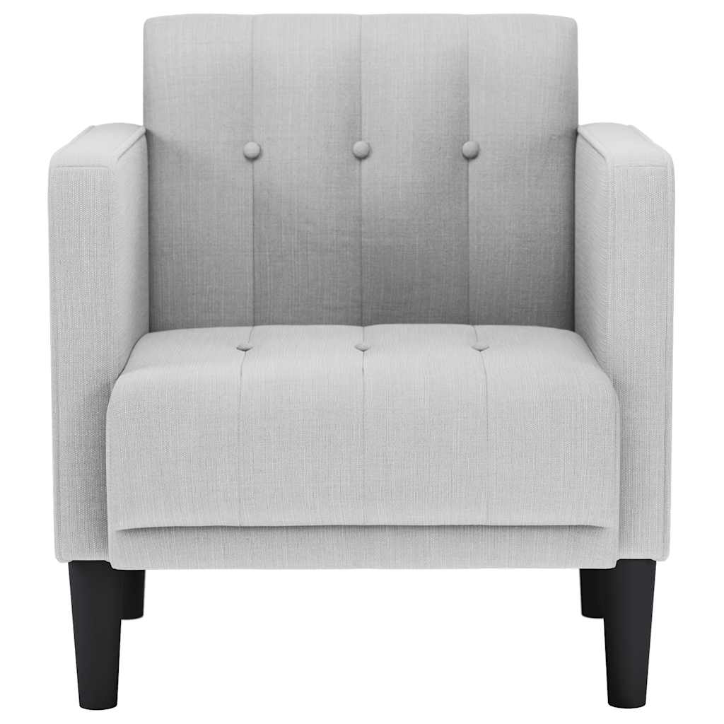vidaXL Sofa Fotel z Podłokietnikami Cloud Grey 53 cm Tkanina