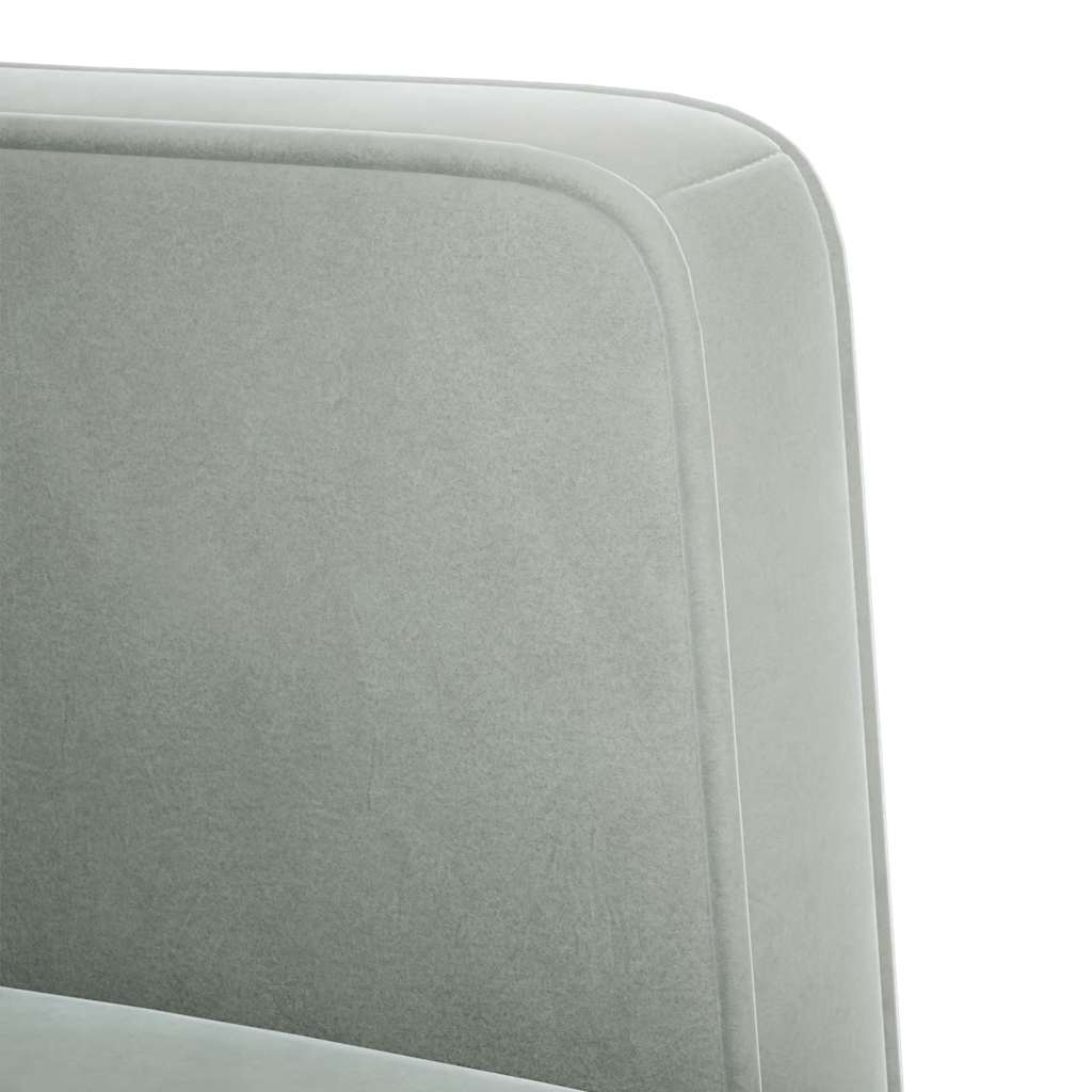 vidaXL Sofa Fotel z Podłokietnikami Jasnoszary 53 cm Aksamit