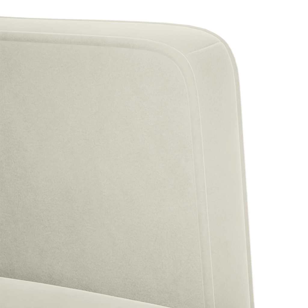 vidaXL Sofa Fotel z Podłokietnikami Kremowy 53 cm Aksamit