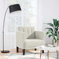 vidaXL Sofa Fotel z Podłokietnikami Kremowy 53 cm Aksamit