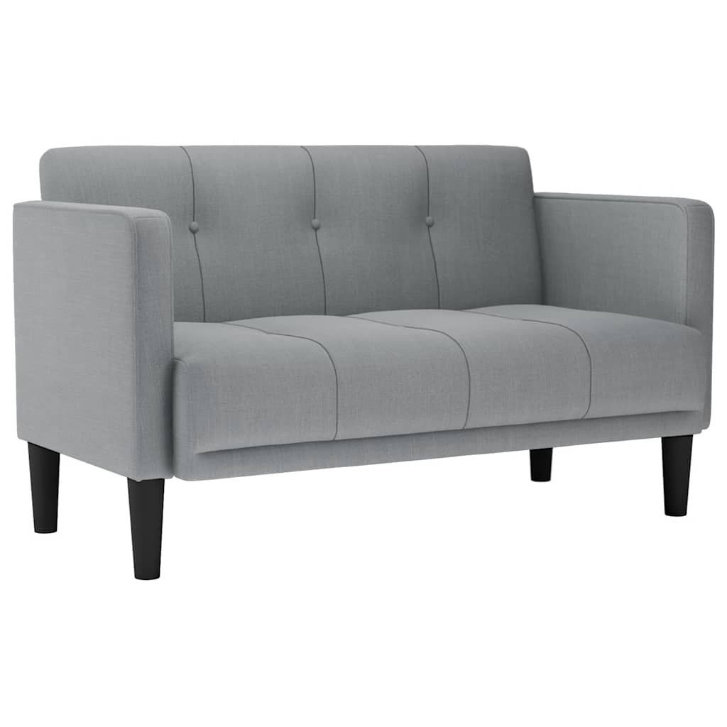 vidaXL Sofa dwuosobowa Jasnoszara 111 cm Tkanina