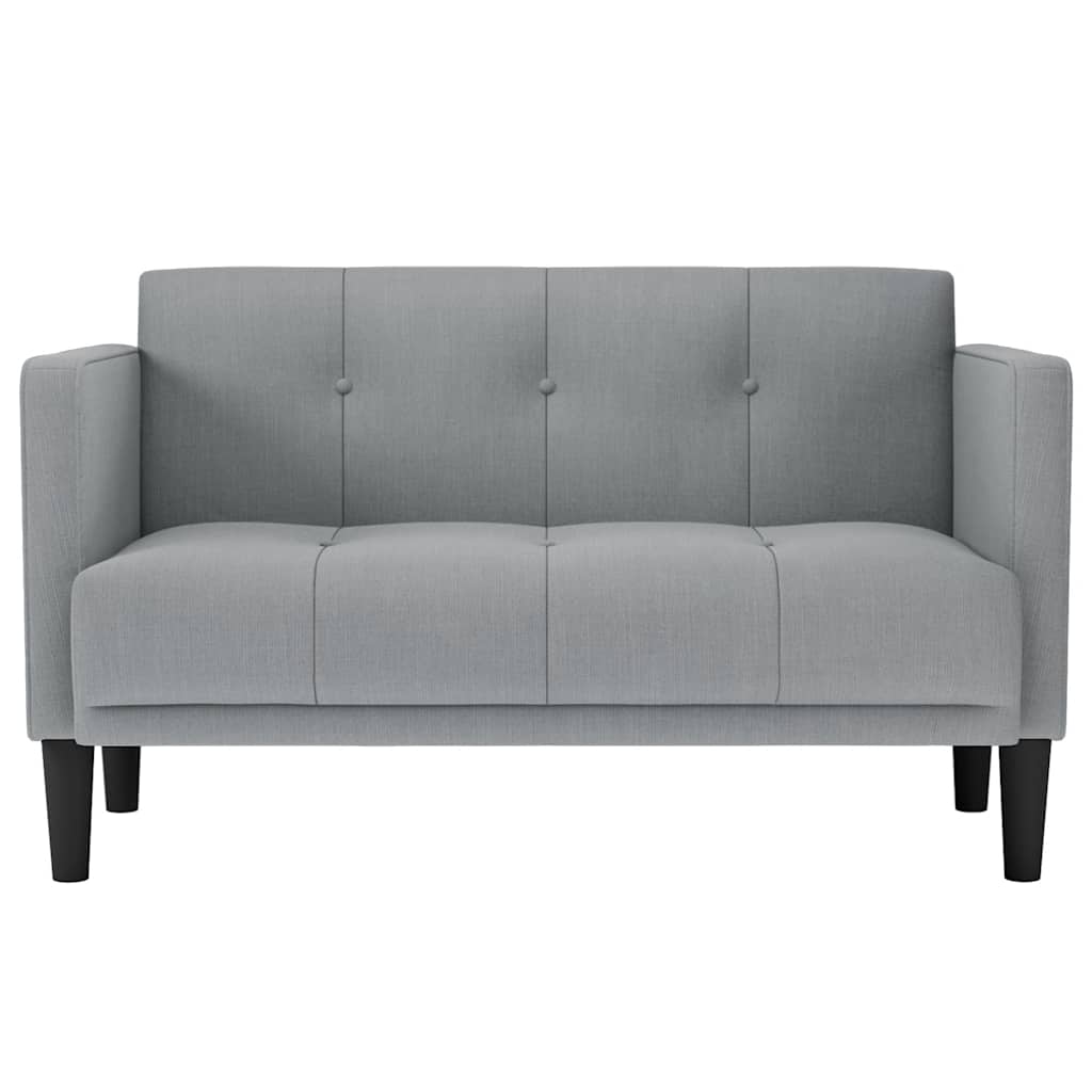 vidaXL Sofa dwuosobowa Jasnoszara 111 cm Tkanina