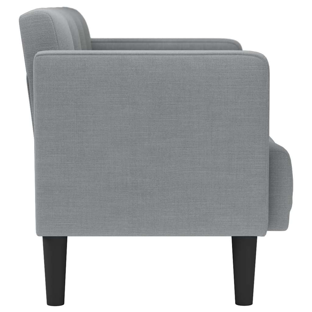 vidaXL Sofa dwuosobowa Jasnoszara 111 cm Tkanina