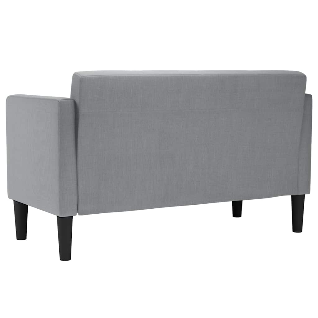 vidaXL Sofa dwuosobowa Jasnoszara 111 cm Tkanina