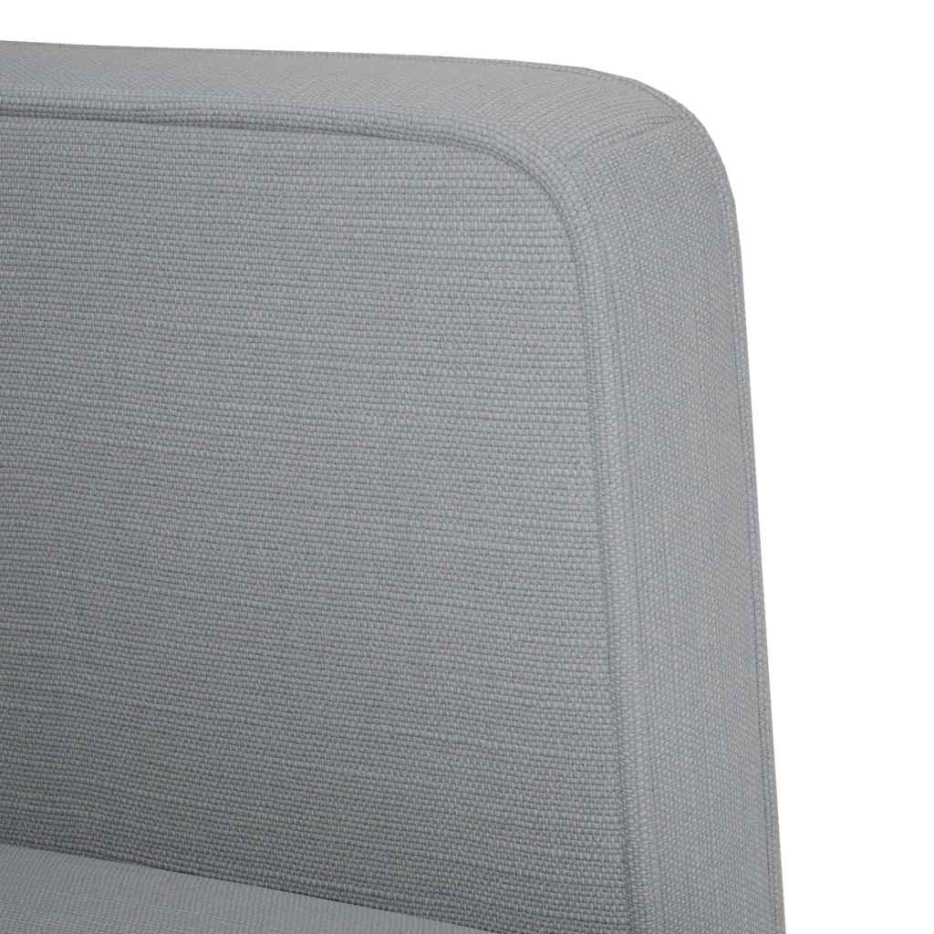 vidaXL Sofa dwuosobowa Jasnoszara 111 cm Tkanina