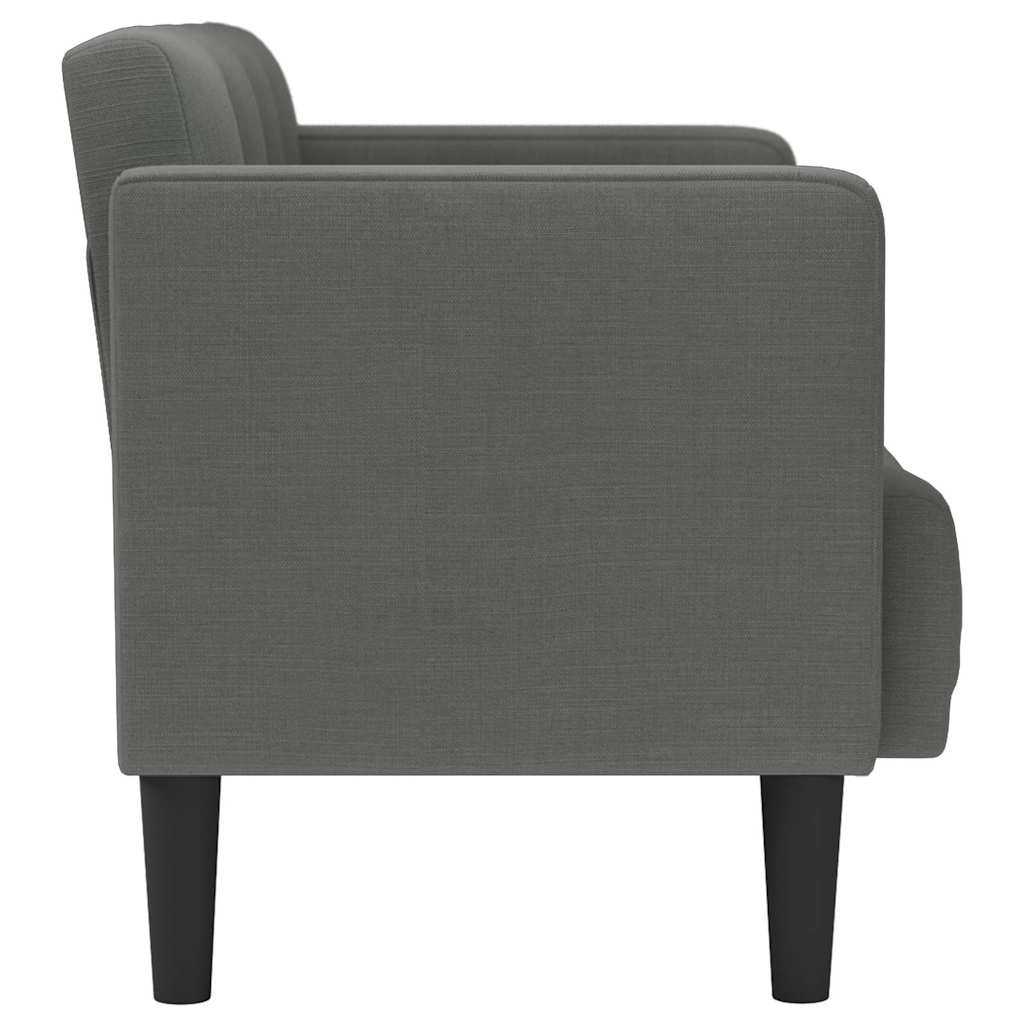 vidaXL Sofa dwuosobowa Ciemnoszara 111 cm Tkanina