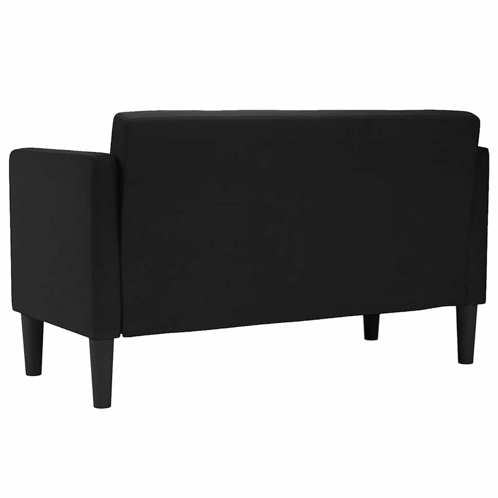 vidaXL Sofa dwuosobowa czarna 111 cm Tkanina