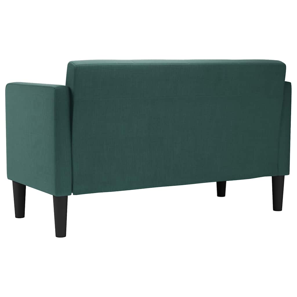 vidaXL Sofa dwuosobowa Ciemnozielona 111 cm Tkanina