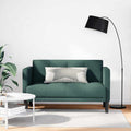 vidaXL Sofa dwuosobowa Ciemnozielona 111 cm Tkanina