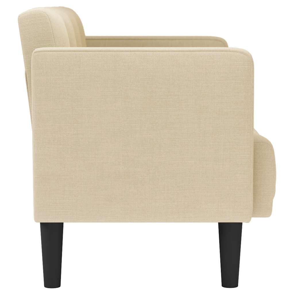 vidaXL Sofa dwuosobowa kremowa 111 cm Tkanina
