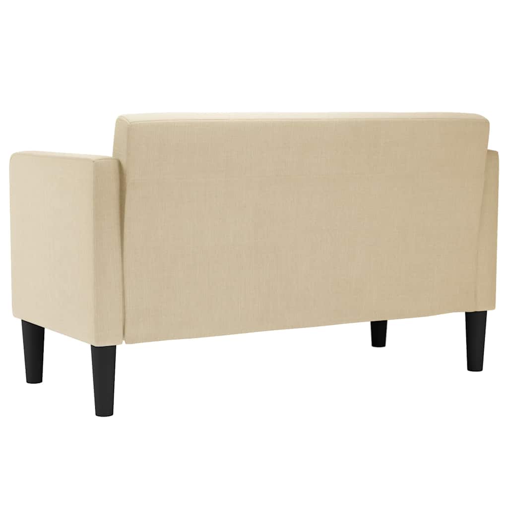 vidaXL Sofa dwuosobowa kremowa 111 cm Tkanina