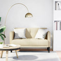 vidaXL Sofa dwuosobowa kremowa 111 cm Tkanina