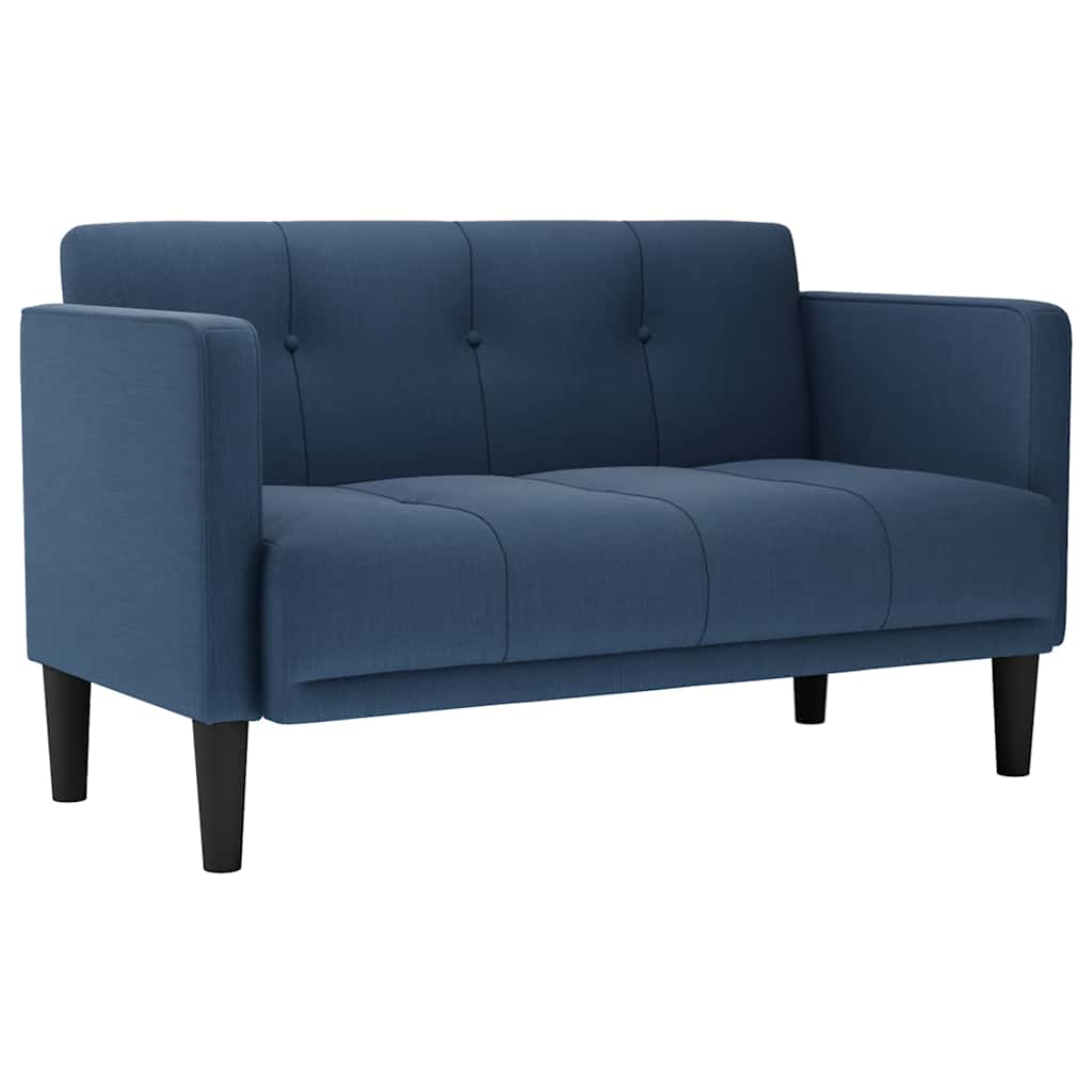 vidaXL Sofa dwuosobowa niebieska 111 cm tkanina