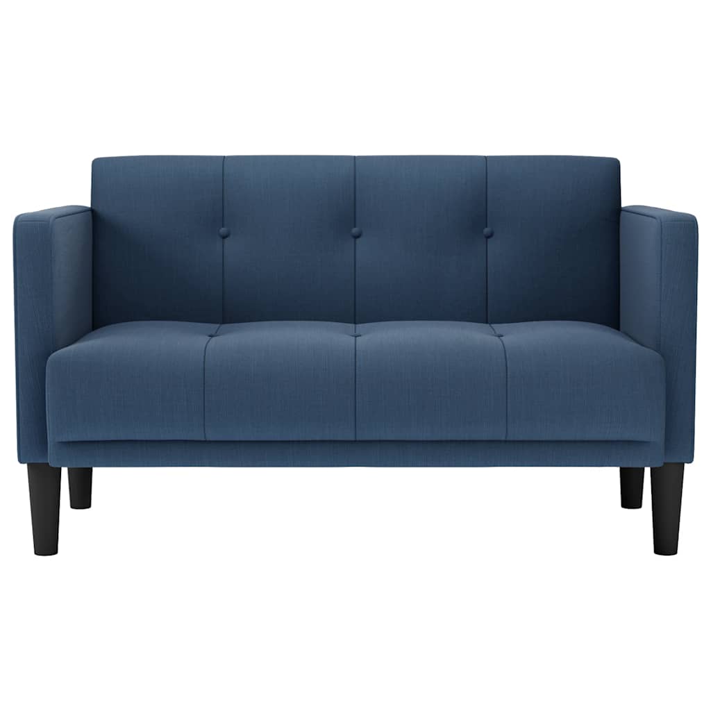 vidaXL Sofa dwuosobowa niebieska 111 cm tkanina