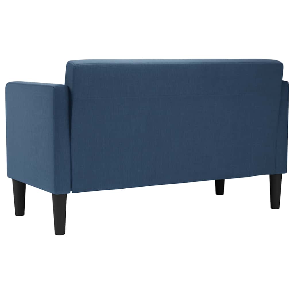 vidaXL Sofa dwuosobowa niebieska 111 cm tkanina