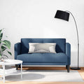 vidaXL Sofa dwuosobowa niebieska 111 cm tkanina