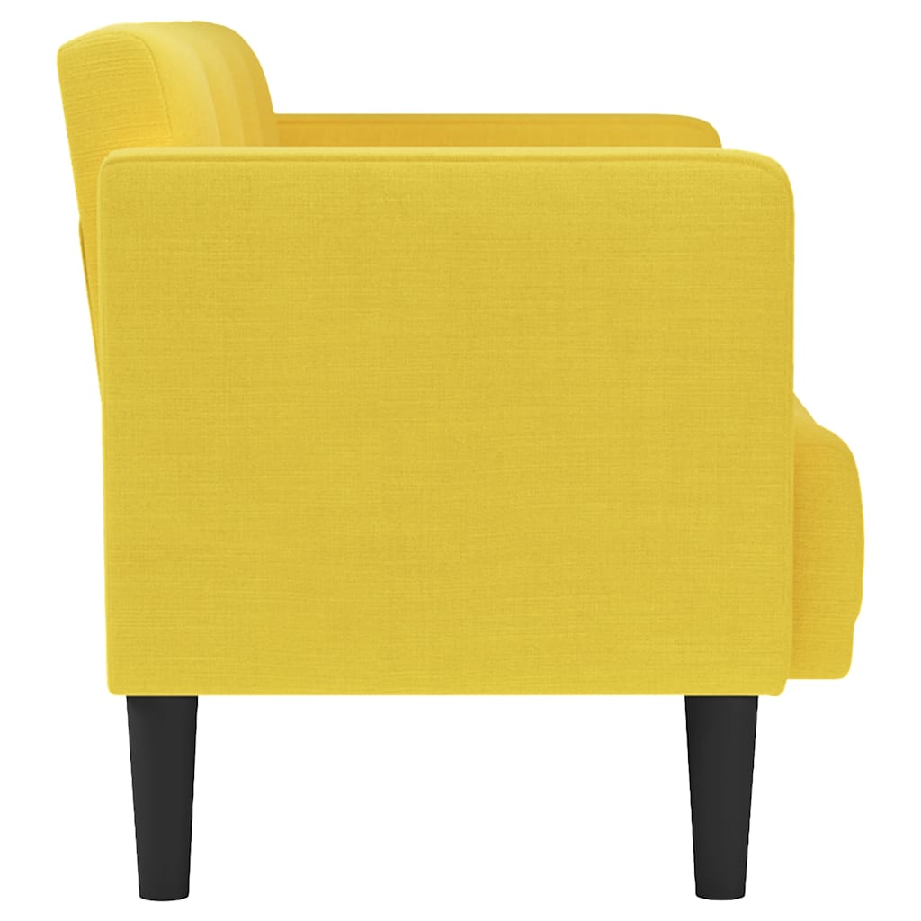 vidaXL Sofa dwuosobowa żółta 111 cm Tkanina