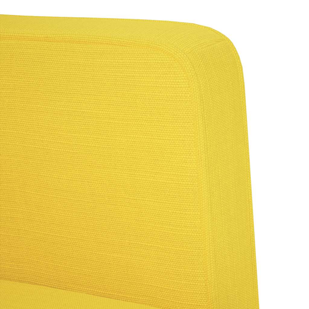 vidaXL Sofa dwuosobowa żółta 111 cm Tkanina