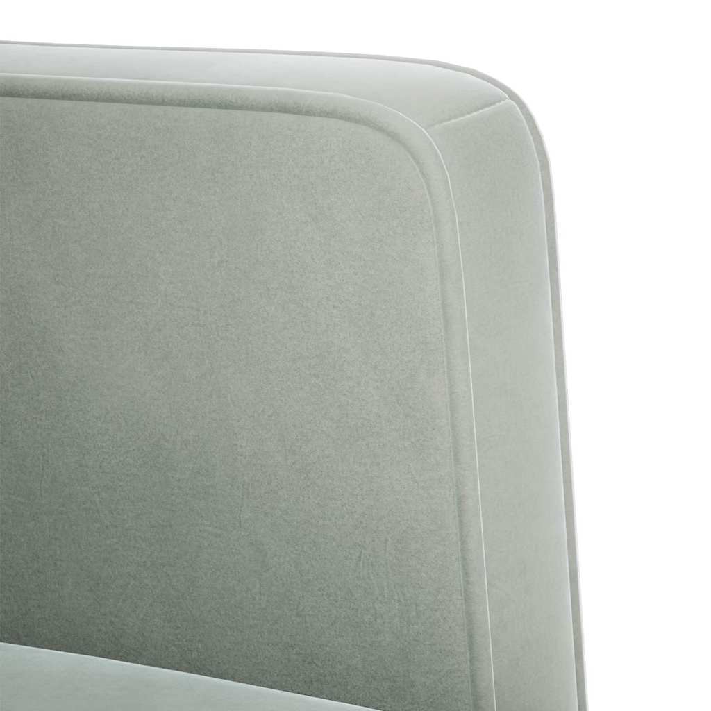 vidaXL Sofa dwuosobowa Jasnoszara 111 cm Aksamit