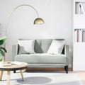 vidaXL Sofa dwuosobowa Jasnoszara 111 cm Aksamit