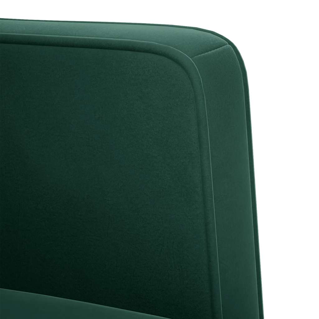 vidaXL Sofa dwuosobowa Ciemnozielona 111 cm Aksamit