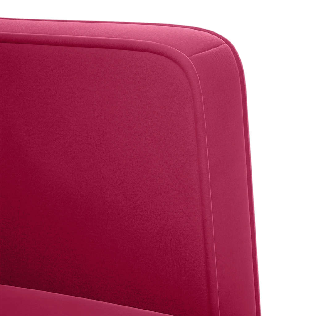 vidaXL Sofa dwuosobowa wino czerwone 111 cm aksamit
