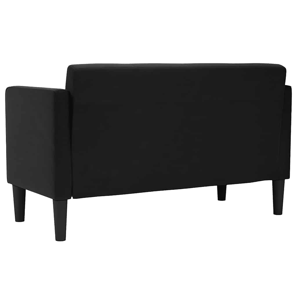 vidaXL Sofa dwuosobowa Czarna 111 cm Aksamit