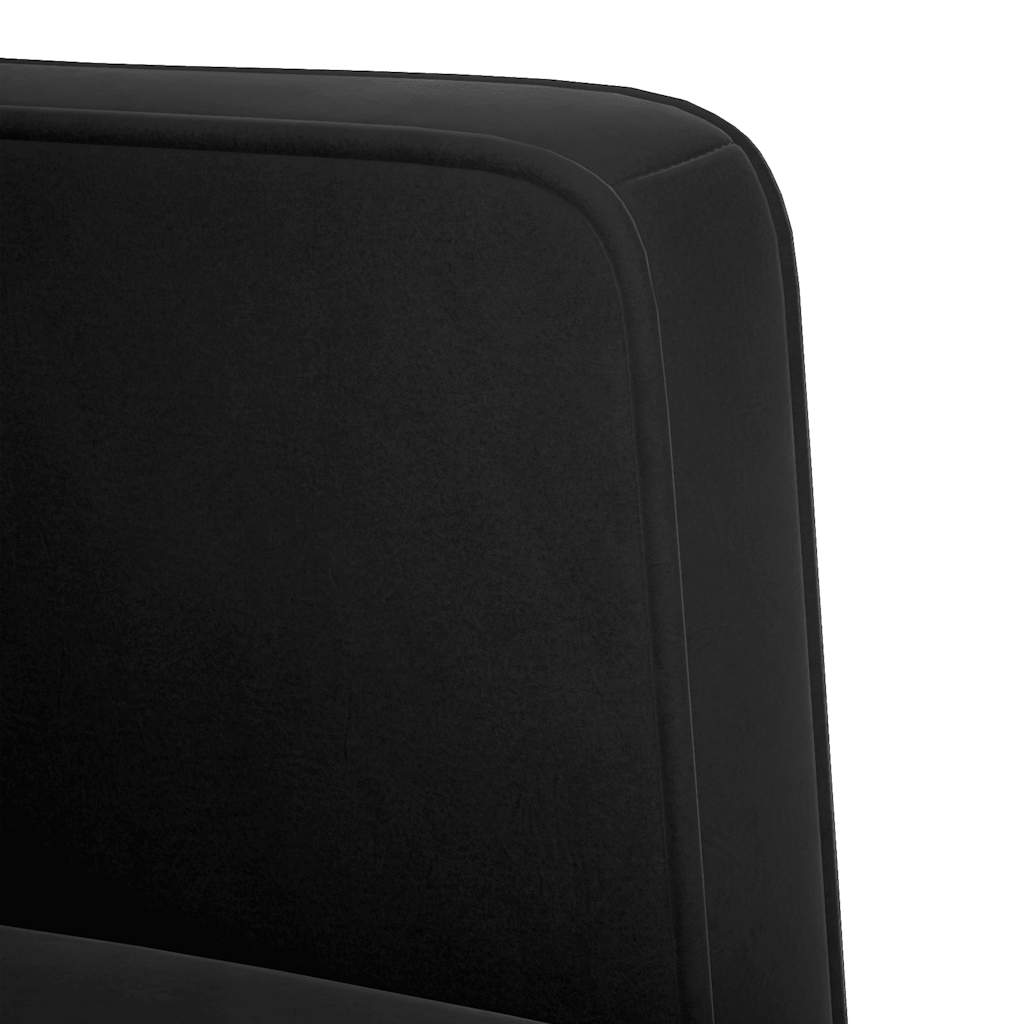 vidaXL Sofa dwuosobowa Czarna 111 cm Aksamit