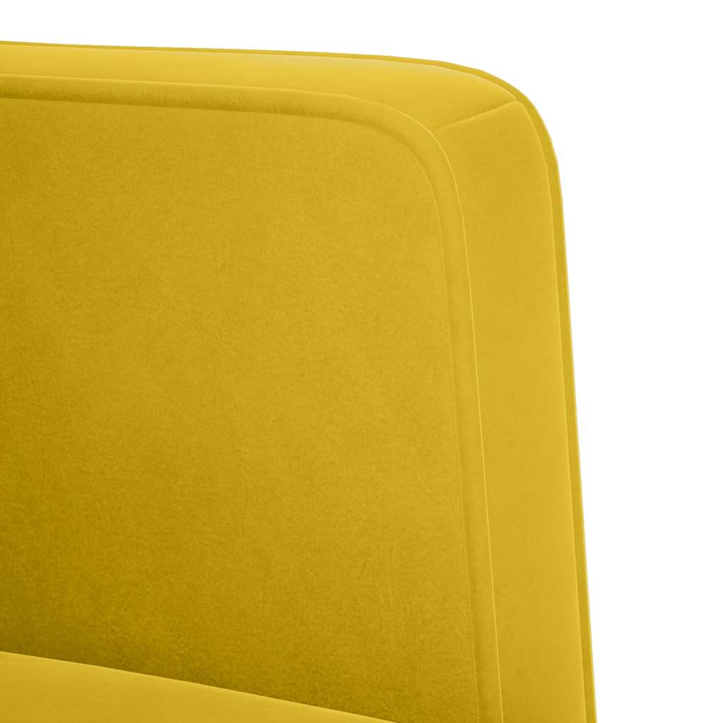 vidaXL Sofa dwuosobowa żółta 111 cm aksamitna