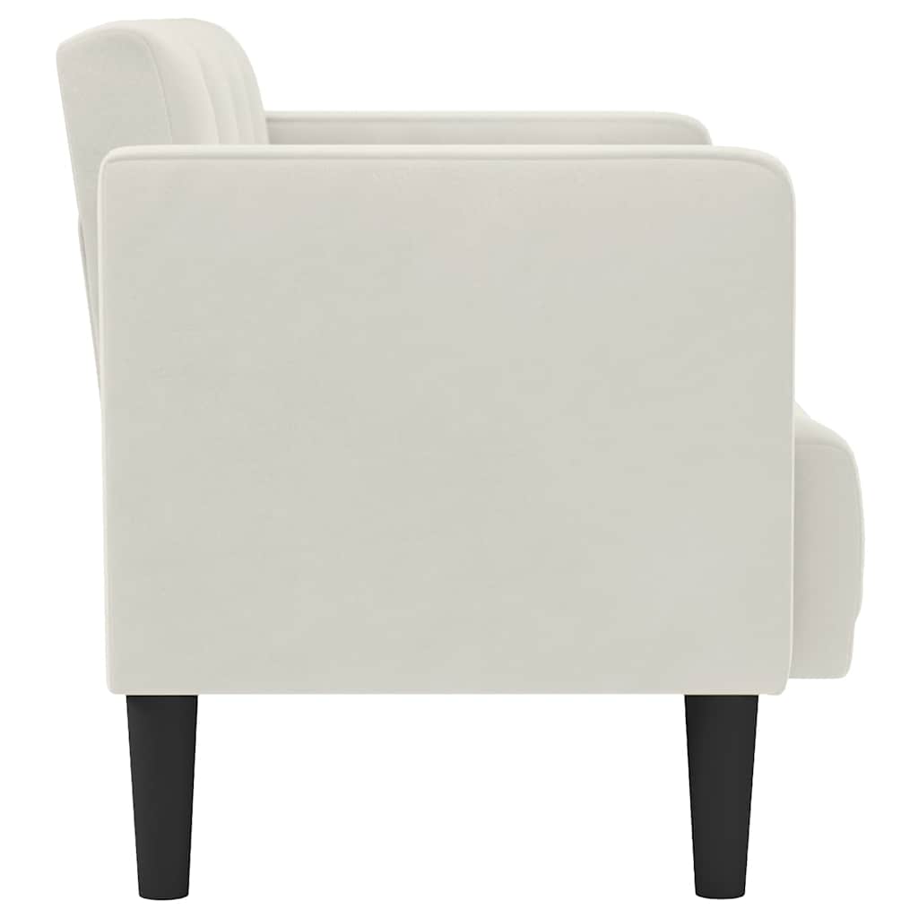 vidaXL Sofa dwuosobowa kremowa 111 cm aksamitna
