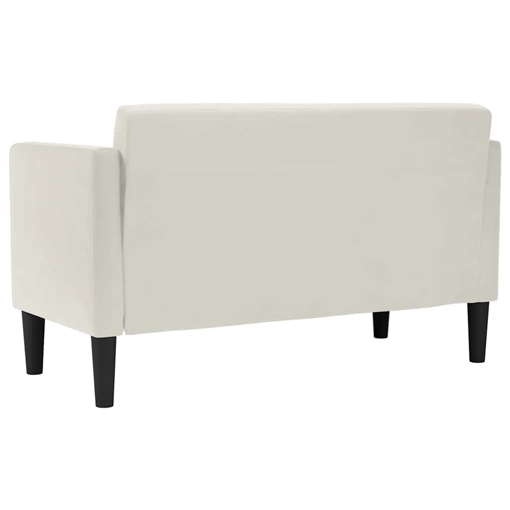 vidaXL Sofa dwuosobowa kremowa 111 cm aksamitna