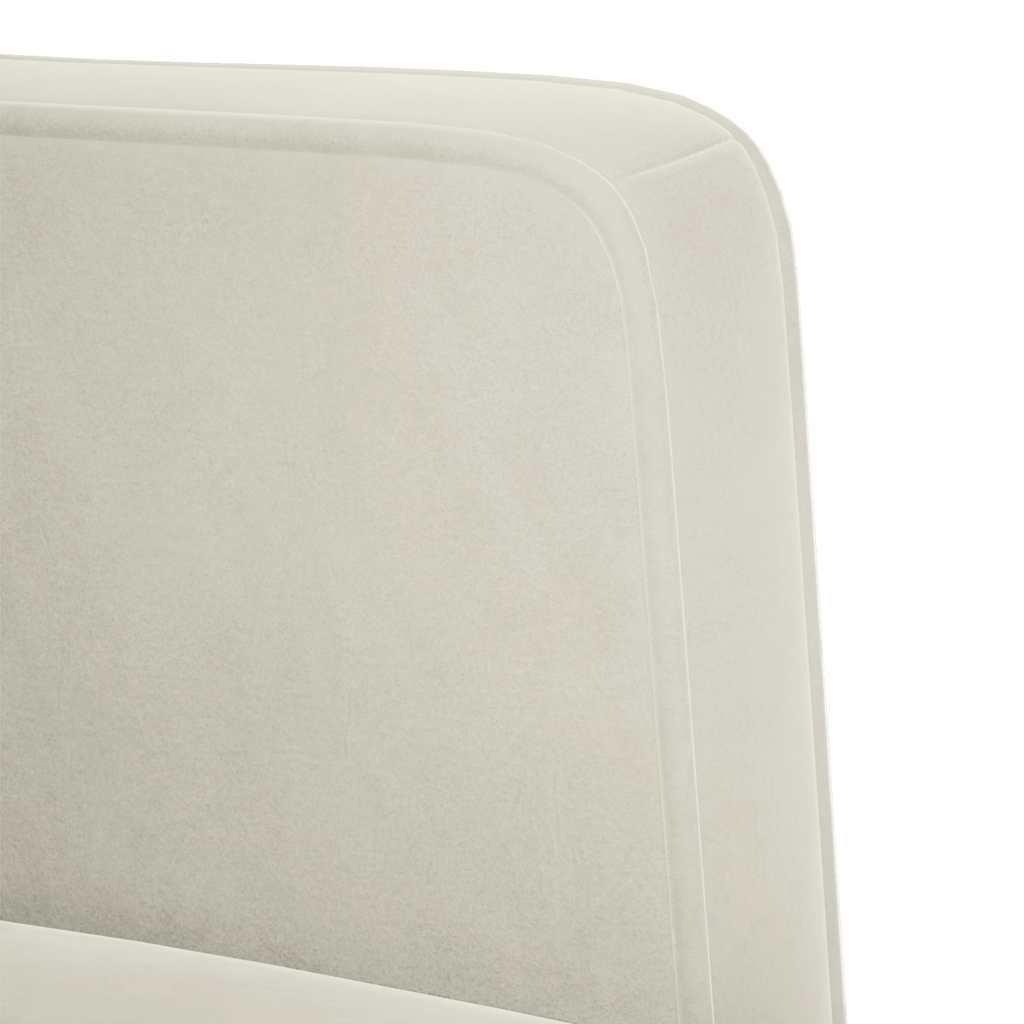 vidaXL Sofa dwuosobowa kremowa 111 cm aksamitna