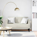 vidaXL Sofa dwuosobowa kremowa 111 cm aksamitna