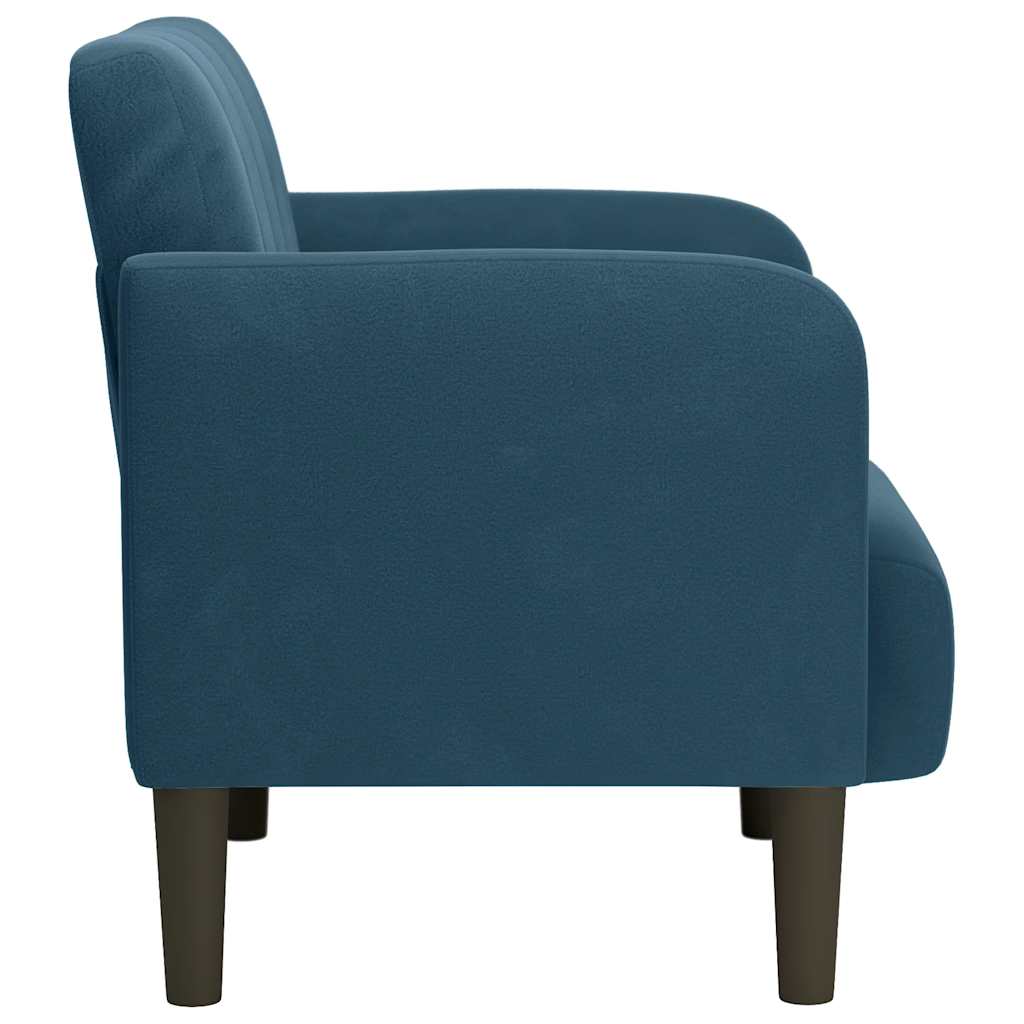 vidaXL Sofa Fotel z Podłokietnikami Niebieski 54 cm Aksamit