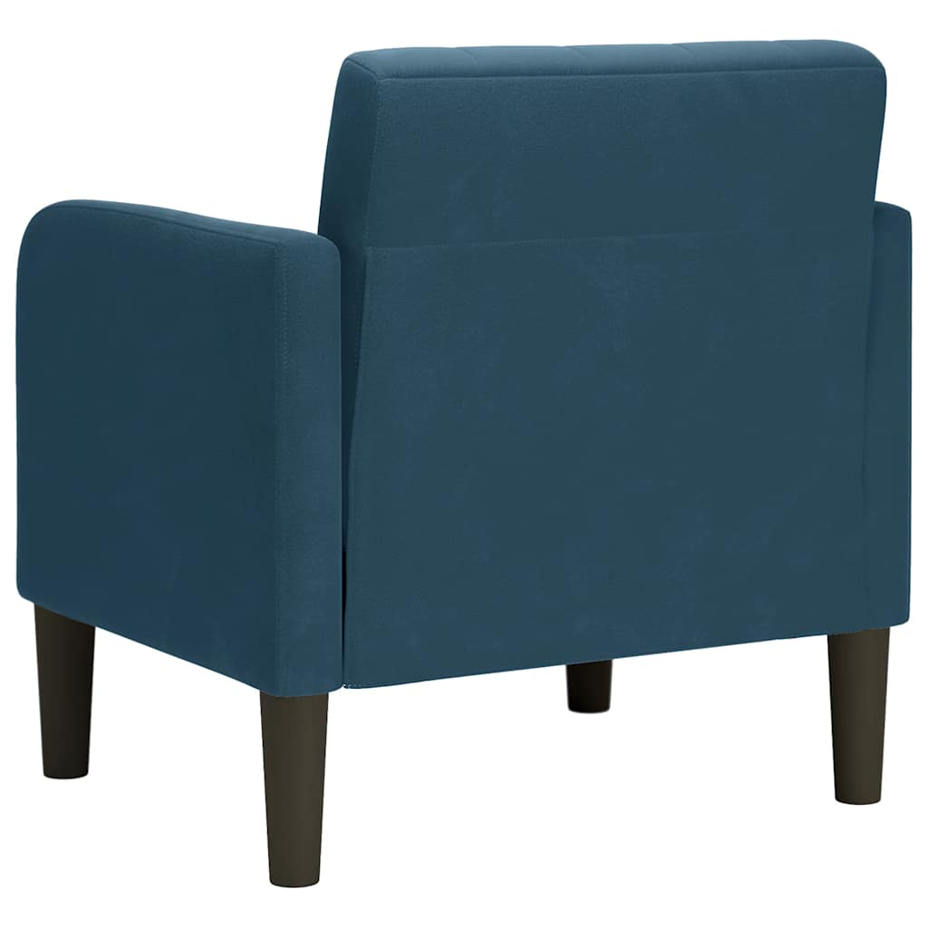 vidaXL Sofa Fotel z Podłokietnikami Niebieski 54 cm Aksamit