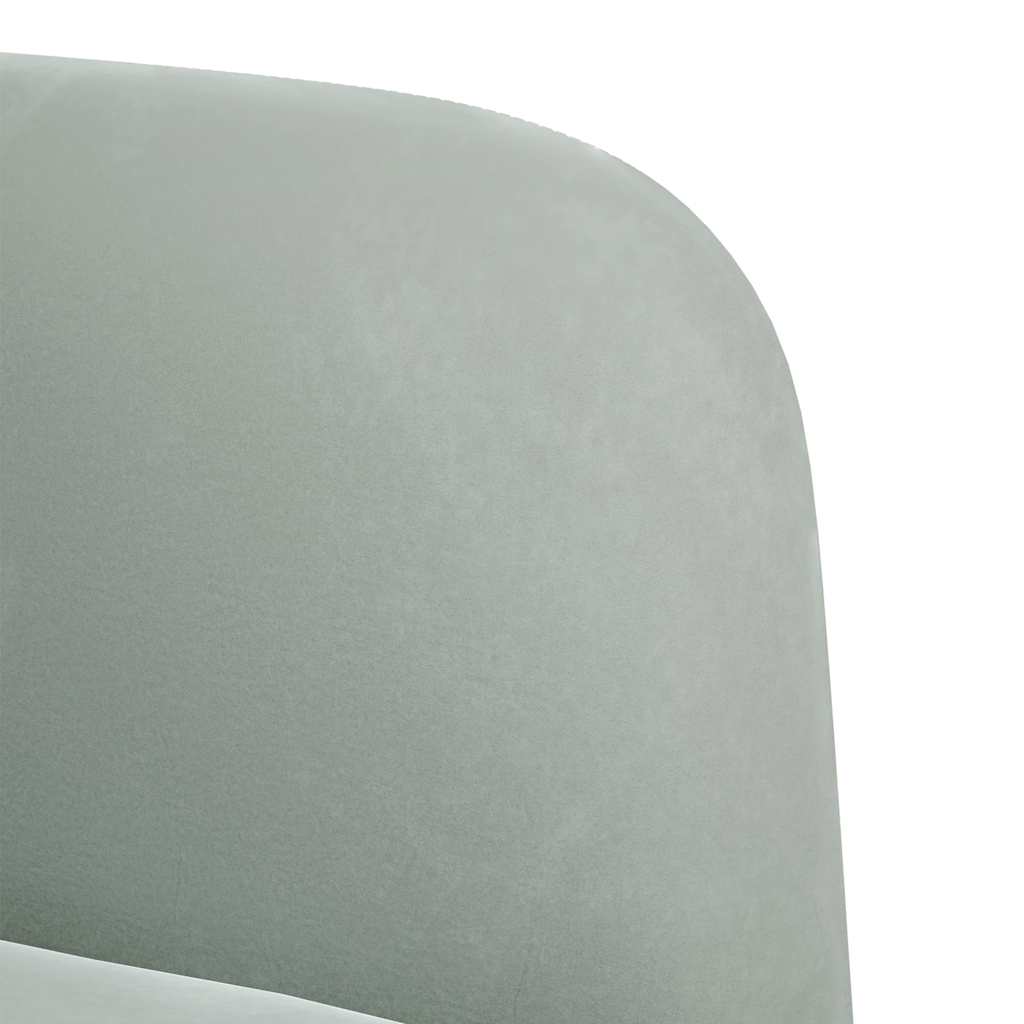 vidaXL Sofa Fotel z Podłokietnikami Jasnoszary 54 cm Aksamit