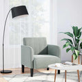 vidaXL Sofa Fotel z Podłokietnikami Jasnoszary 54 cm Aksamit