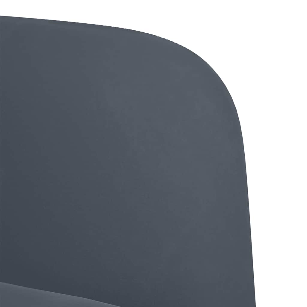 vidaXL Sofa Fotel z Podłokietnikami Ciemnoszary 54 cm Aksamit
