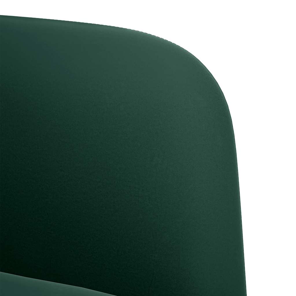 vidaXL Sofa Fotel z Podłokietnikami Ciemnozielony 54 cm Aksamit