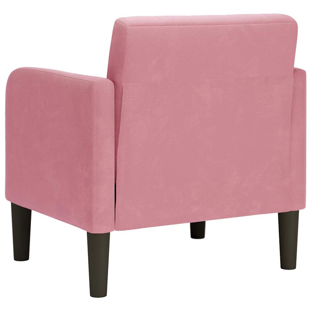 vidaXL Sofa Fotel z Podłokietnikami Różowy 54 cm Aksamit