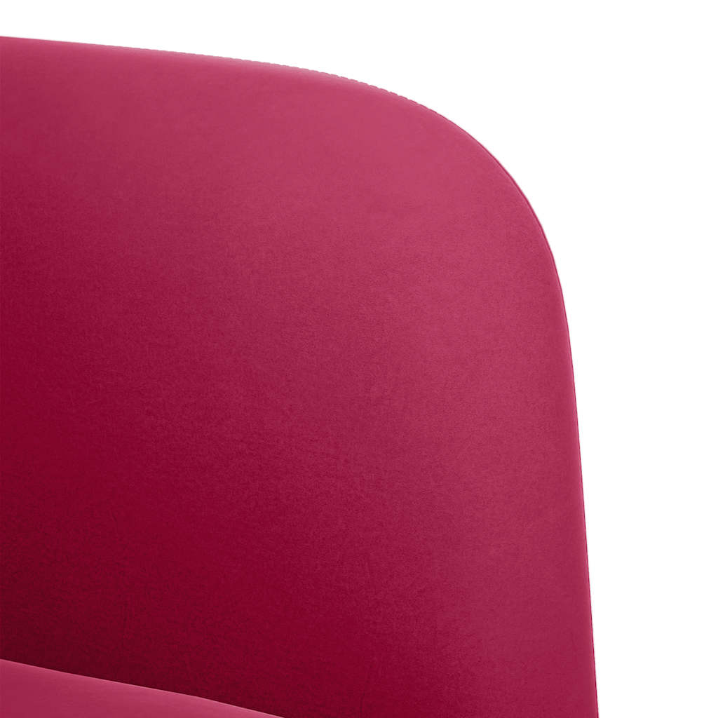 vidaXL Sofa Fotel z Podłokietnikami Wino Czerwone 54 cm Aksamit